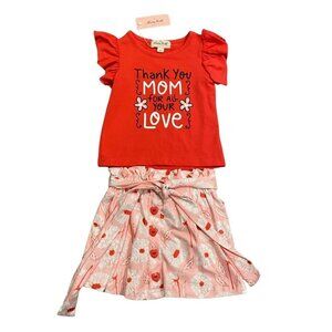 Marie Nicole Baby Girl's Floral Skirt & Top Set - Size XS (18-24 months) New!